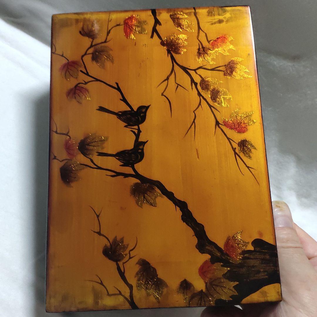 Lacquerware Small Box Kodori Momiji Maki-e Mitsuharu