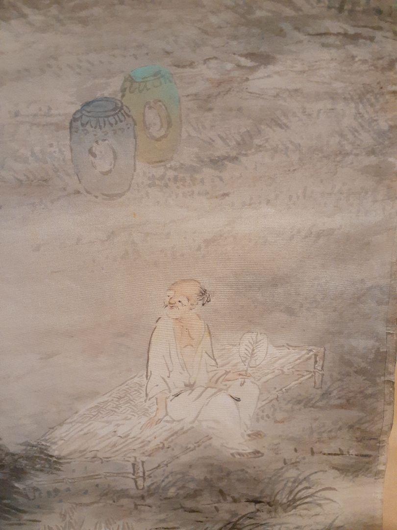 Kakejiku Hanging Scroll landscape old man illustration period