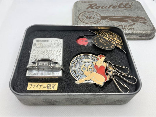 As is For Parts Zippo Limited Edition Route 66 Lighter with Keychain