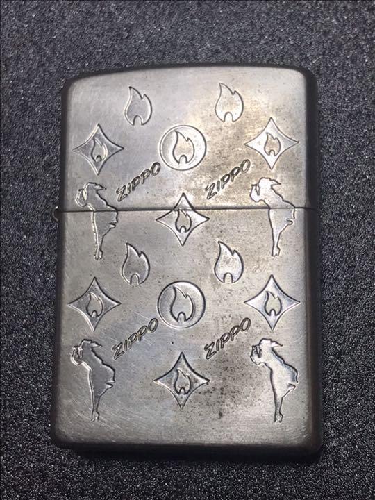 As is for parts Zippo lighter windy monogram pattern serial number 0080