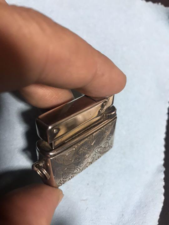 As is For Parts Vivienne 925 silver gas lighter  silverware Double-sided 　