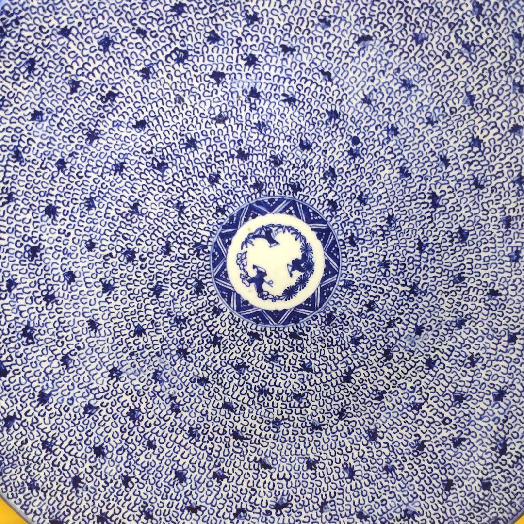 Antique Imari ware Mijinko dyed platter Meiji period