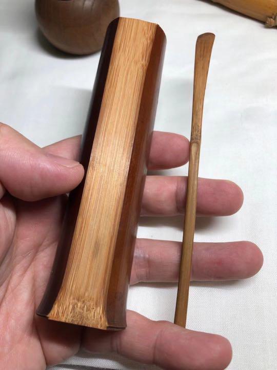 Sencha Tea utensils 5 pieces tea utensils Showa Chashaku jug wooden