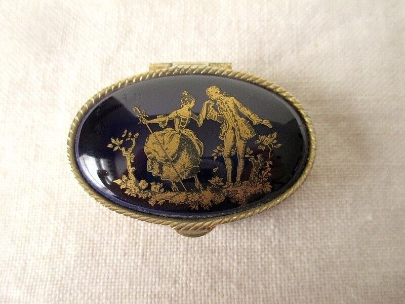 [Free Shipping] Rococo Pill Case Flea Market, France Brocant 66061