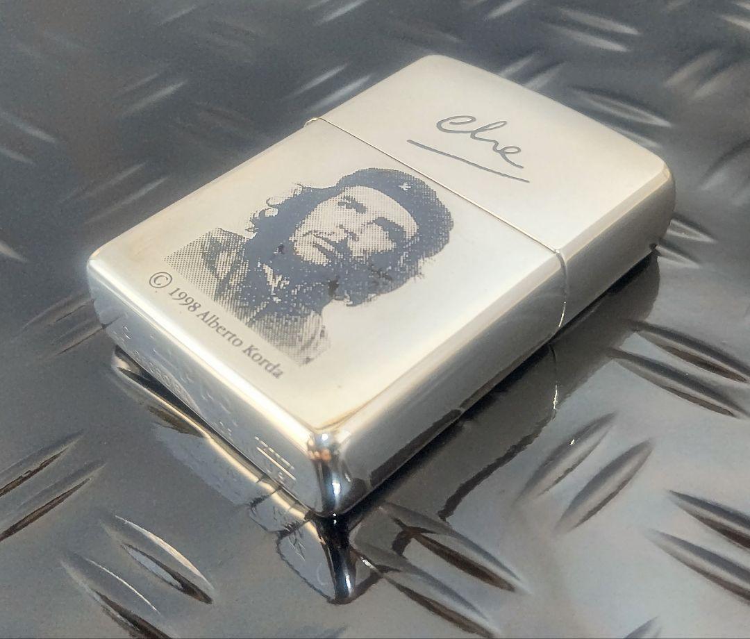 As is for parts Zippo チェ・ゲバラ Silver plating 1998年製 廃盤品