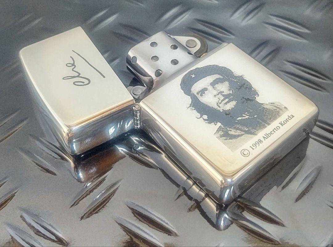 As is for parts Zippo チェ・ゲバラ Silver plating 1998年製 廃盤品