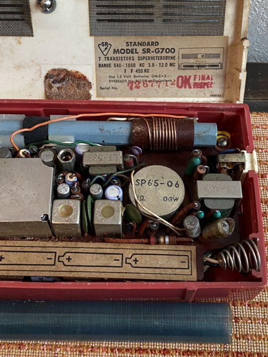 Showa Retro Early Transistor Radio STANDARD SR-G700 Japanese Antiques
