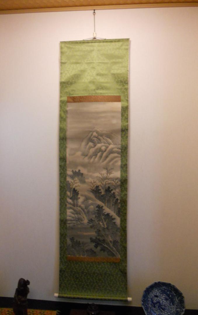Kakemono Kageume Fuyusansui Kinumoto Rare Axis Tea Utensils Kakemono JAPAN