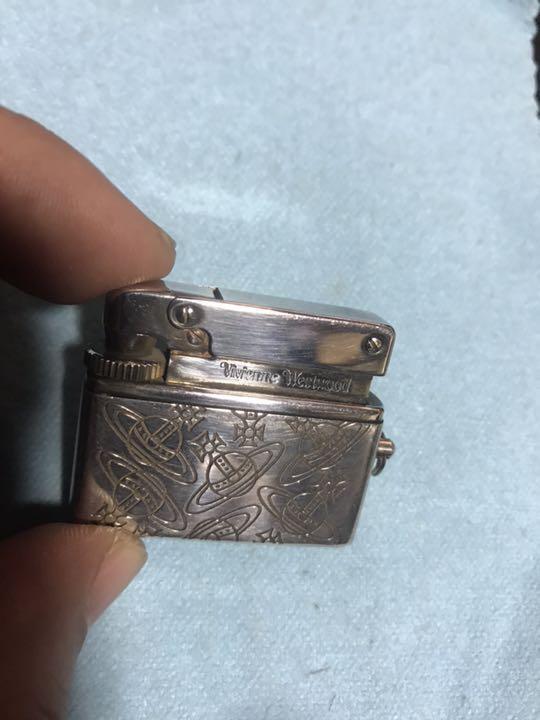 As is For Parts Vivienne 925 silver gas lighter  silverware Double-sided 　