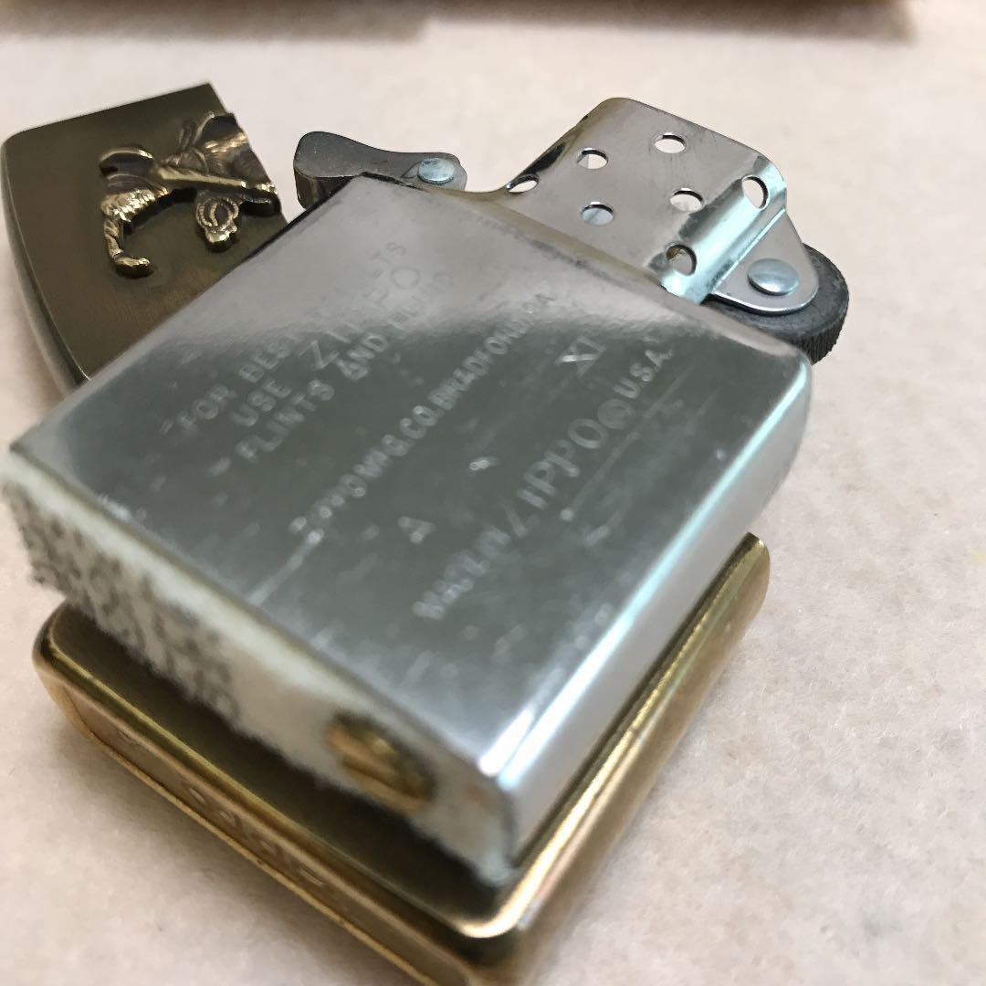 As is For Parts Zippo 1994 Marlboro Cowboy Rodeo Lighter Brass