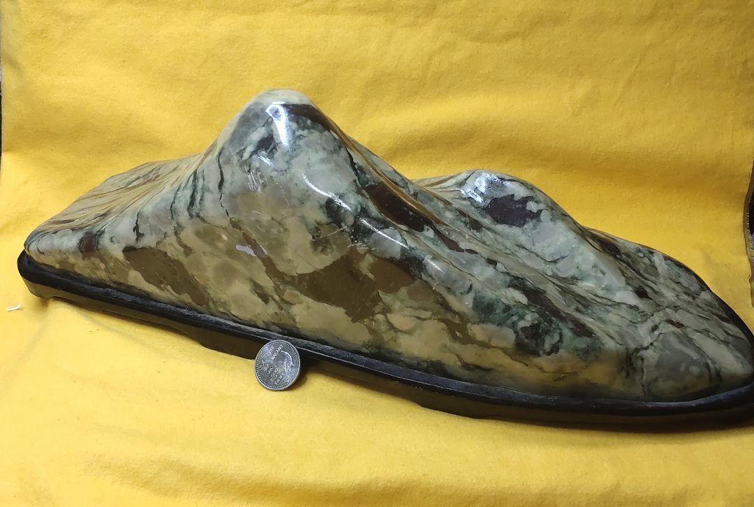 Natural stone figurine with a stand from Hokkaido Power stone