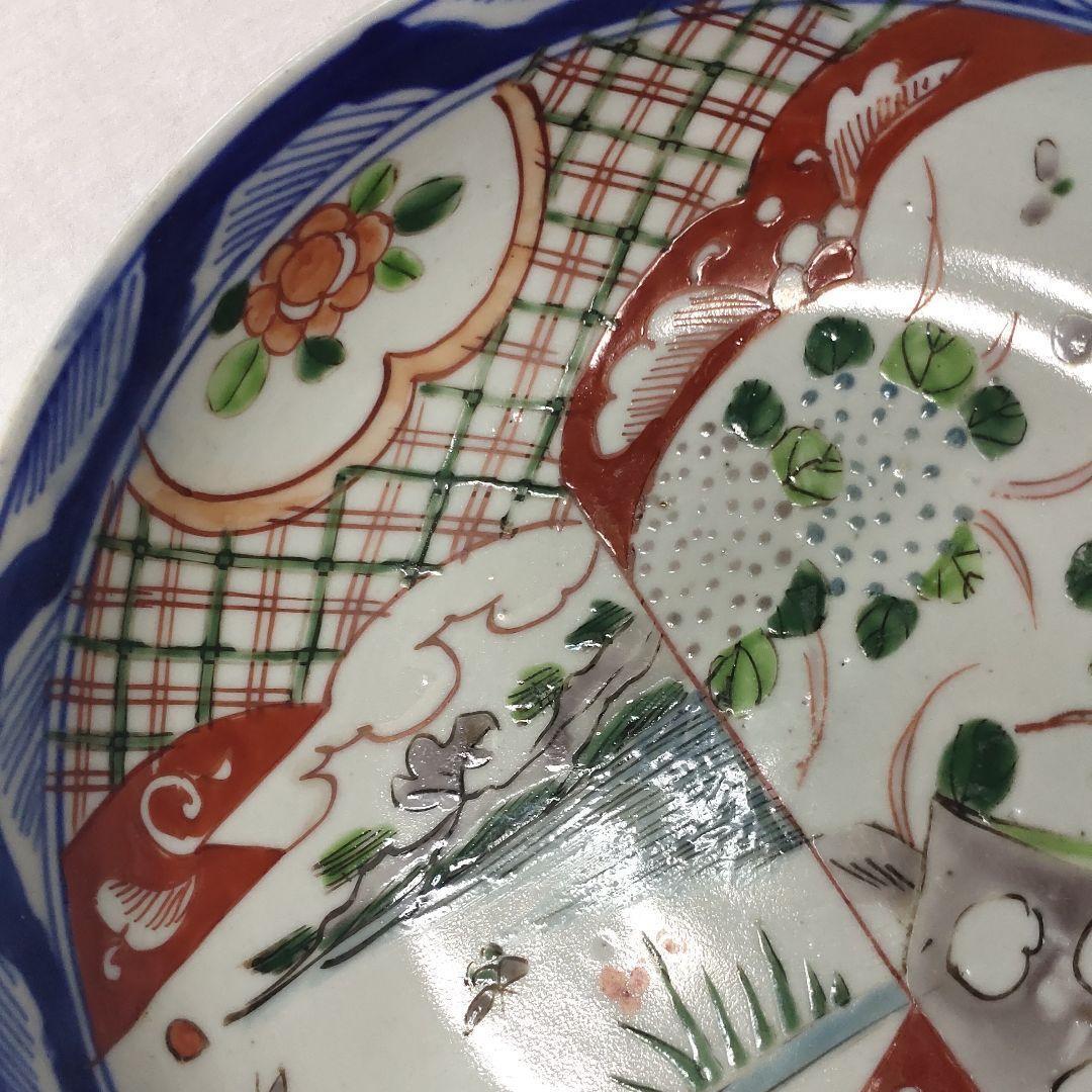 Koimari ware Color painting Deep plate Bowl Hand-painted