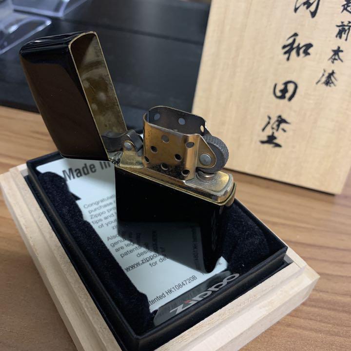 As is For Parts ZIPPO Echizen Lacquer Kawada Lacquer Jet Black