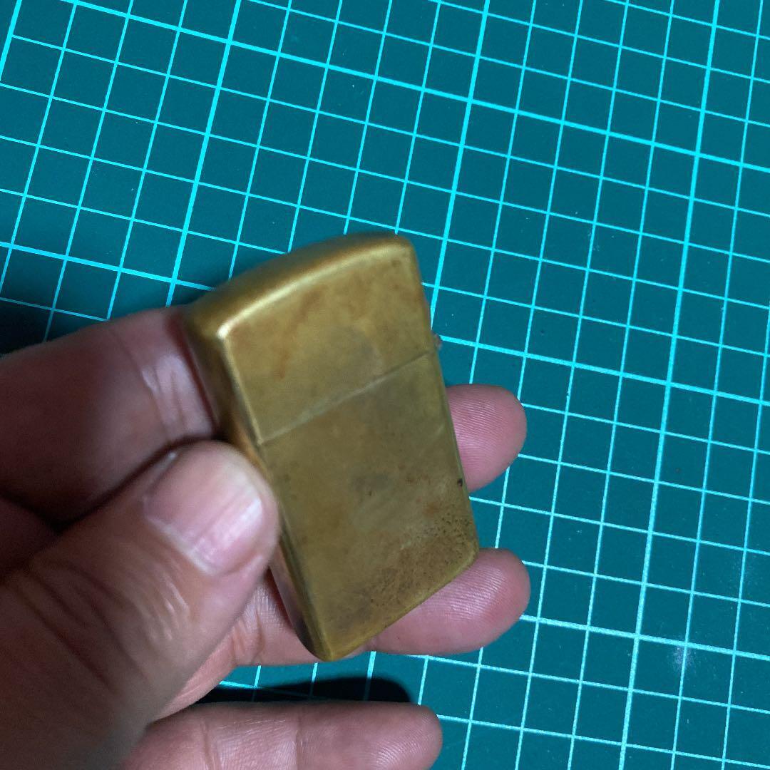 As is for parts ZIPPO lighter slim solid brass commemo oil lighter