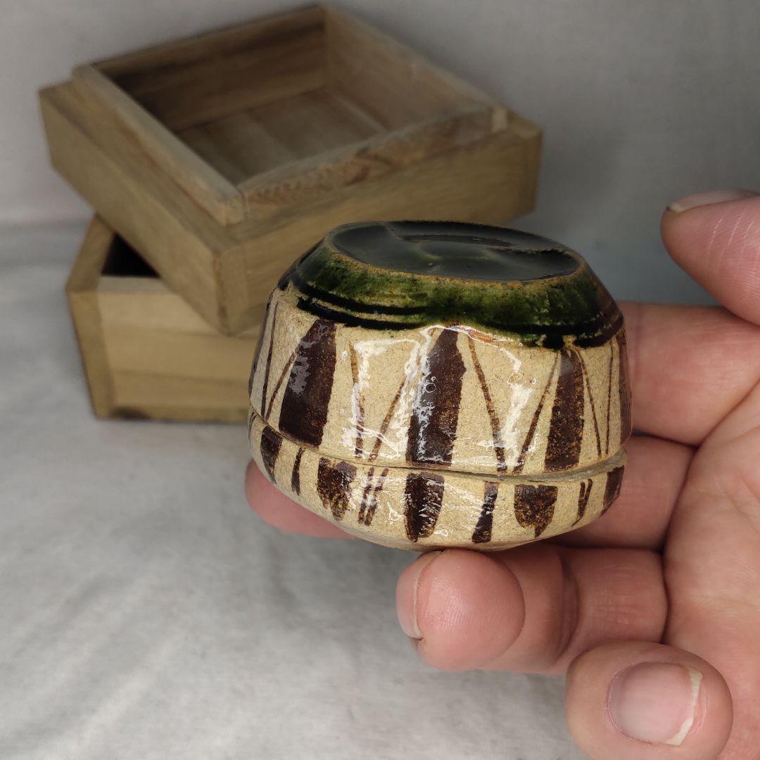 Hajiki Kogo Oribe ware paulownia box Inscription unused item