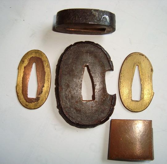 Short sword Koshirae Menuki (rabbit pattern) Jidaimono Armor Sword fittings