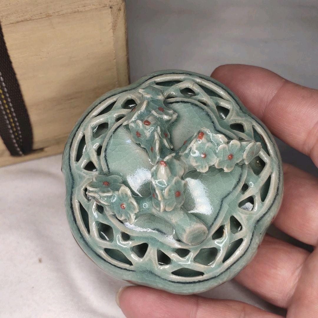 Tea utensils Celadon Kogo Gontai Hakusaku Akatsuki Kiln Co-box Goryeo Ceramics