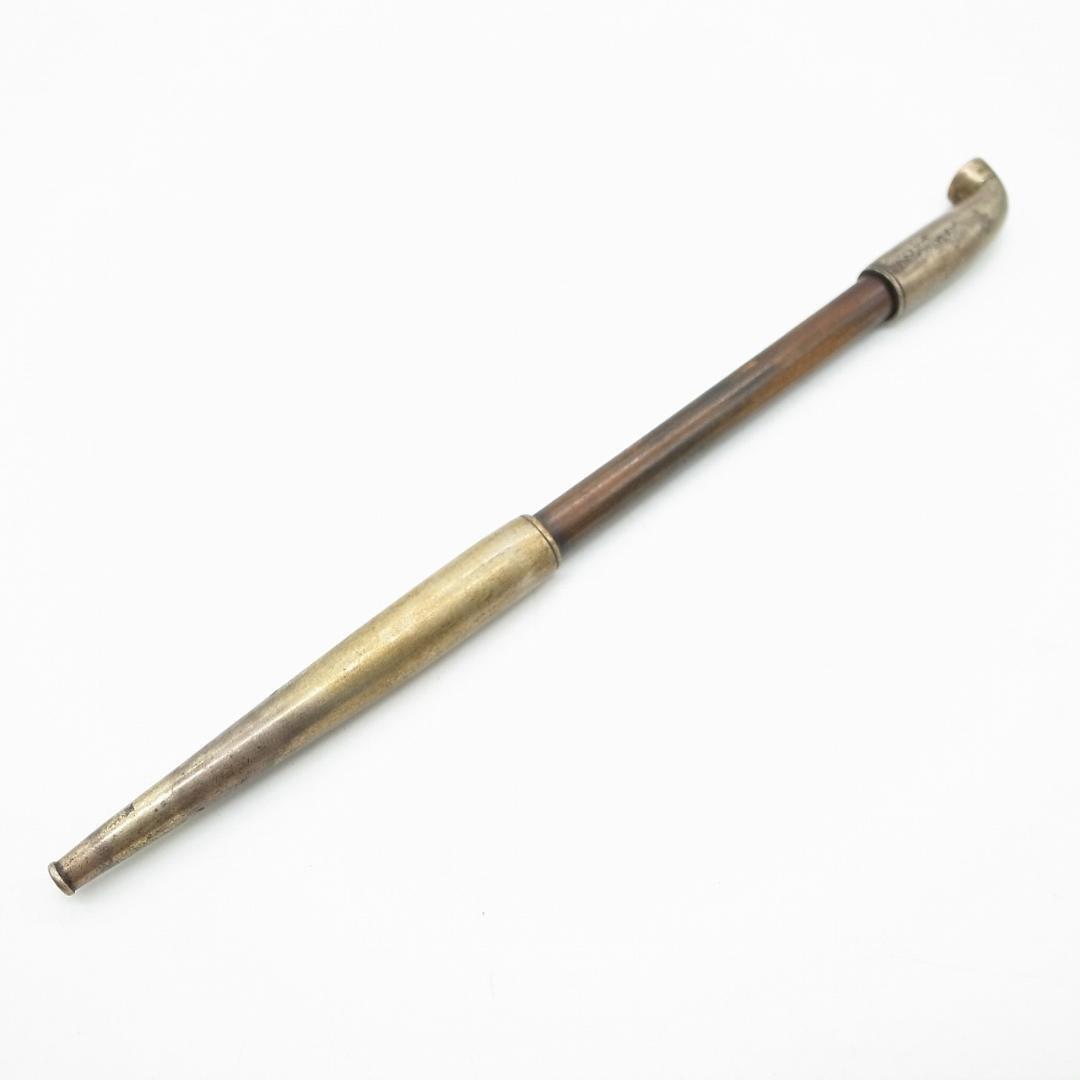 Tobacco pipe, leather pipe, natural wood antler, tobacco pouch