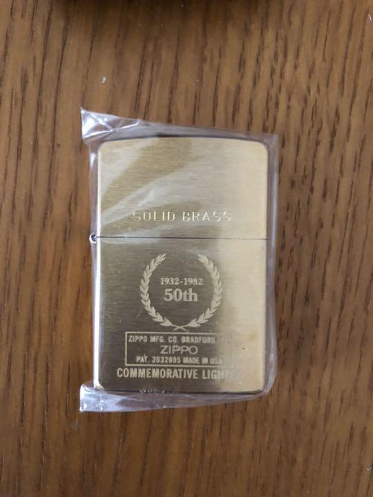 As is for parts ZIPPOライター　Zippo SOLID BRASS 50th COMMEMORATIVE