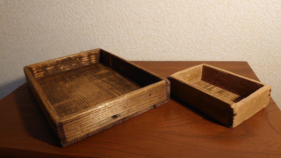wooden tobacco tray accessory case old wood small box