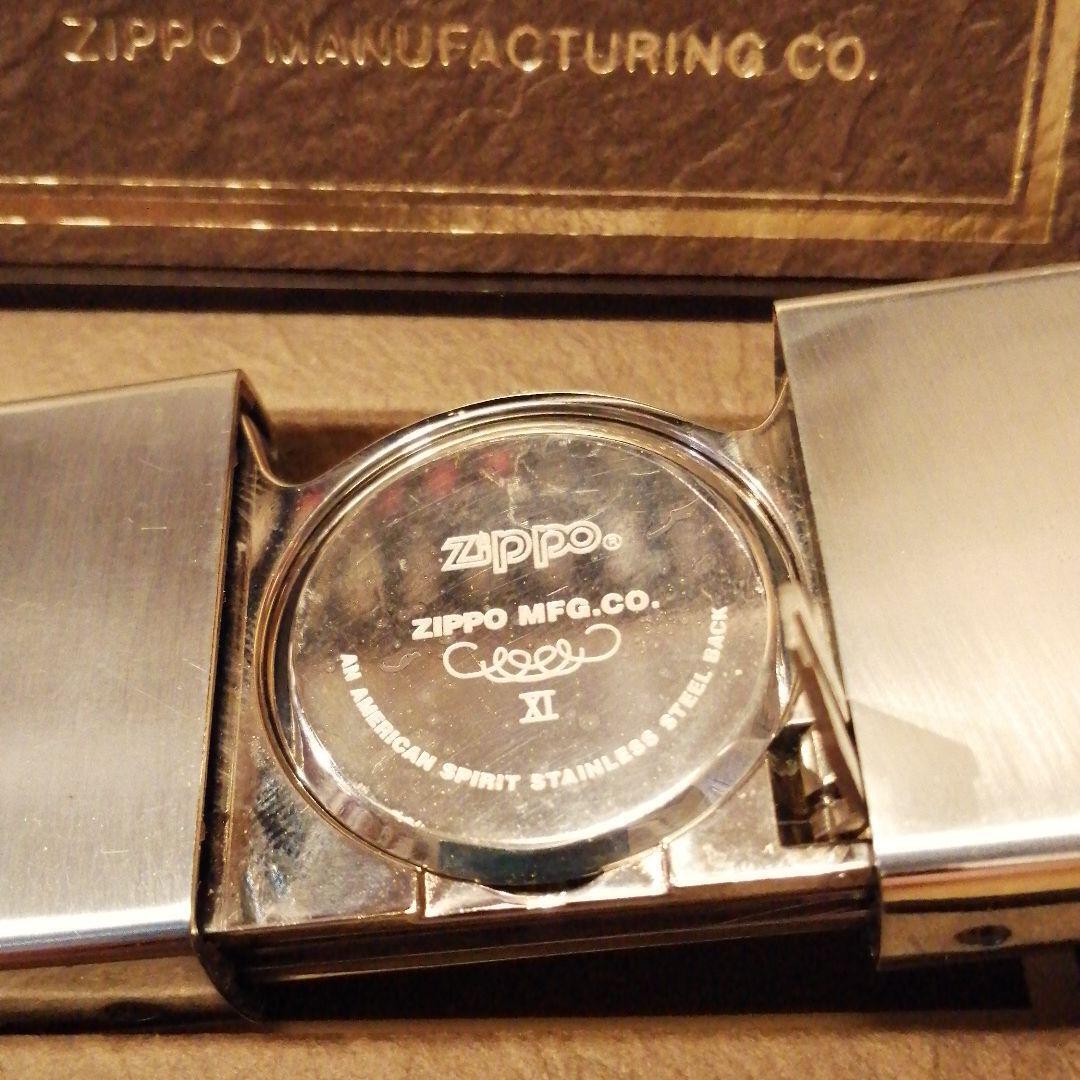 As is For Parts ZIPPO analog clock TIMETANK POCKET CLOOK with case