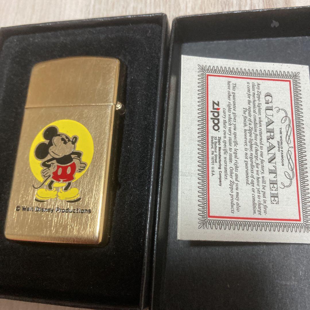 As is For Parts Zippo Mickey Mouse gold slim type
