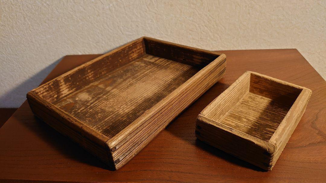 wooden tobacco tray accessory case old wood small box