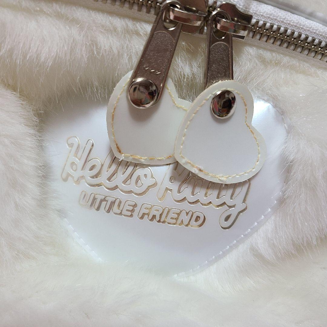 Kitty Enamel & Fur Vanity Bag Pouch Sanrio Retro