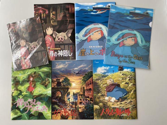 Ghibli movie pamphlet underlay clear file set