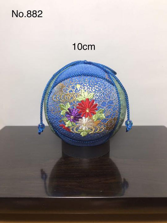 Temari Temari Interior decoration  gift  Embroidery flower Blue Japan