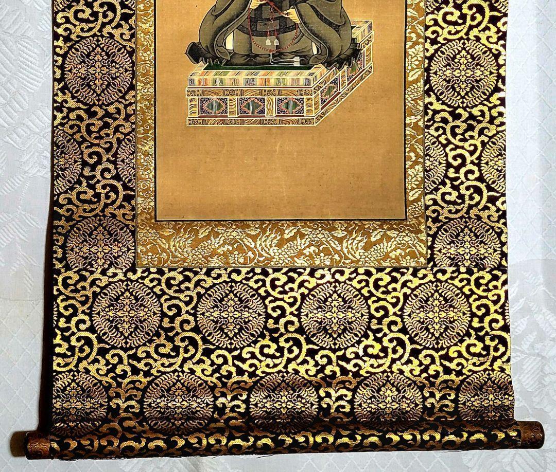 Hanging scroll, Shinran Daishi (Shinran saint) statue, Jodo Shinshu, JAPAN