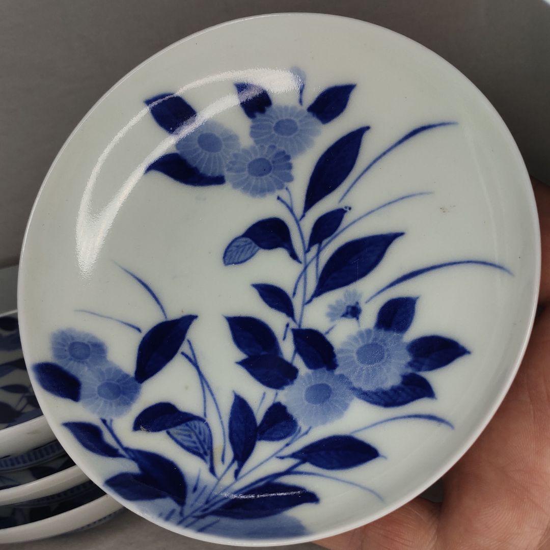 Nabeshima ware dyed small plate 4 pieces hand-painted late