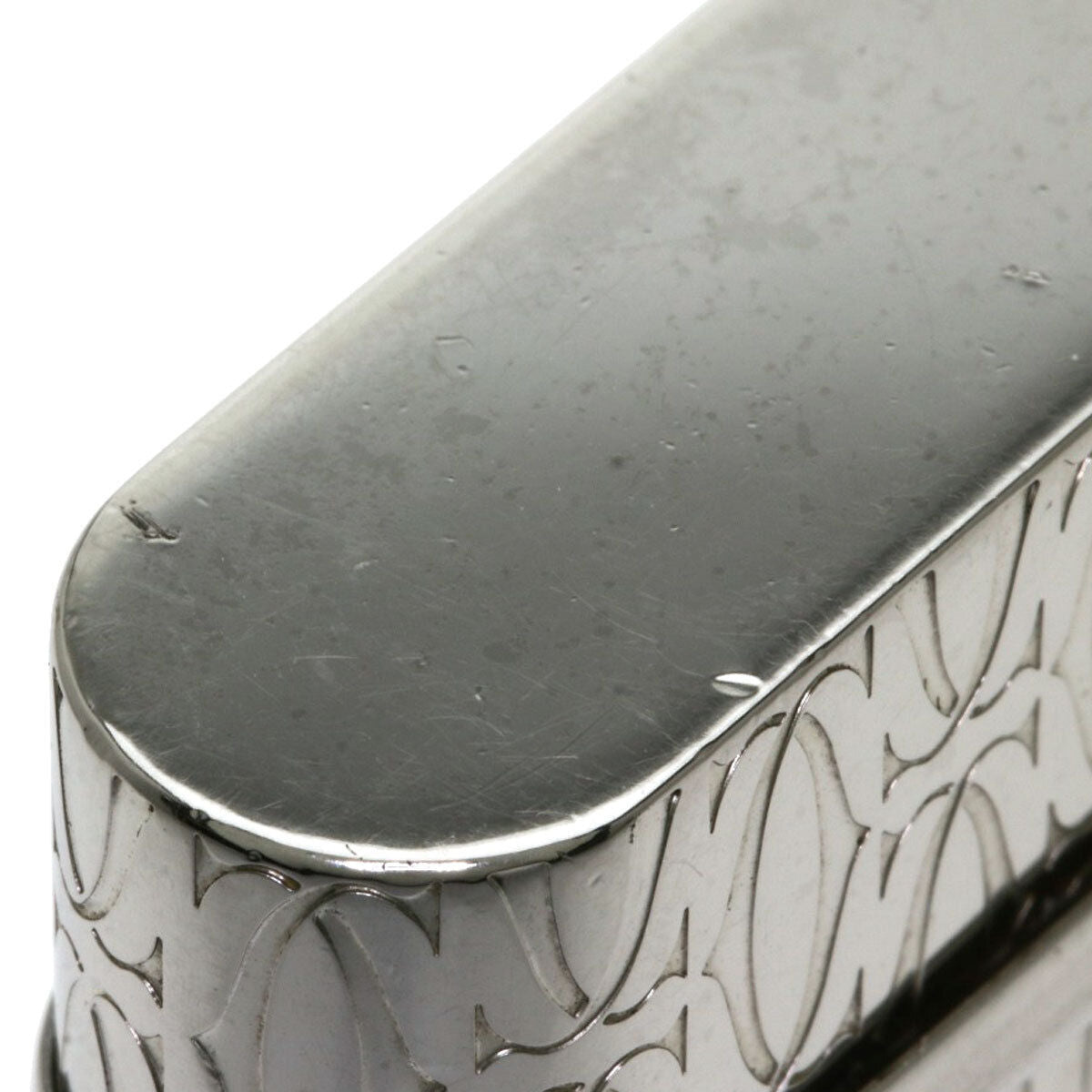 As is For Parts Cartier C de Cartier gas platinum finish lighter metal