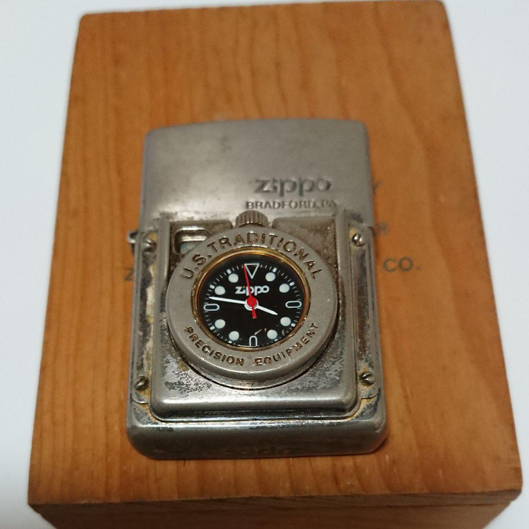 As is For Parts Zippo Wooden box with clock / with instruction manual