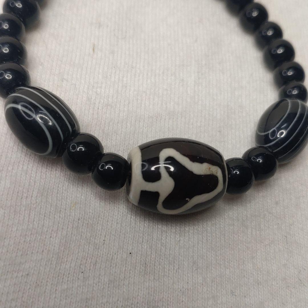 Dzi bead bracelet Tibetan folk craft Lucky Stone Buddhist