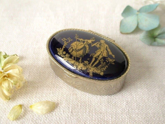 [Free Shipping] Rococo Pill Case Flea Market, France Brocant 66061