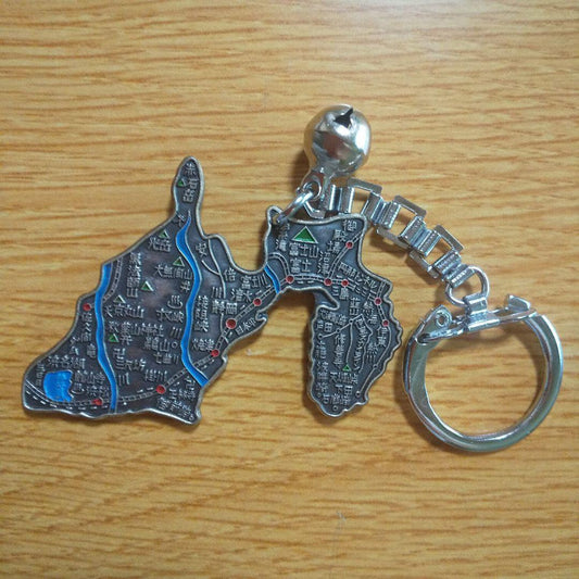 Shizuoka Keychain Map Retro