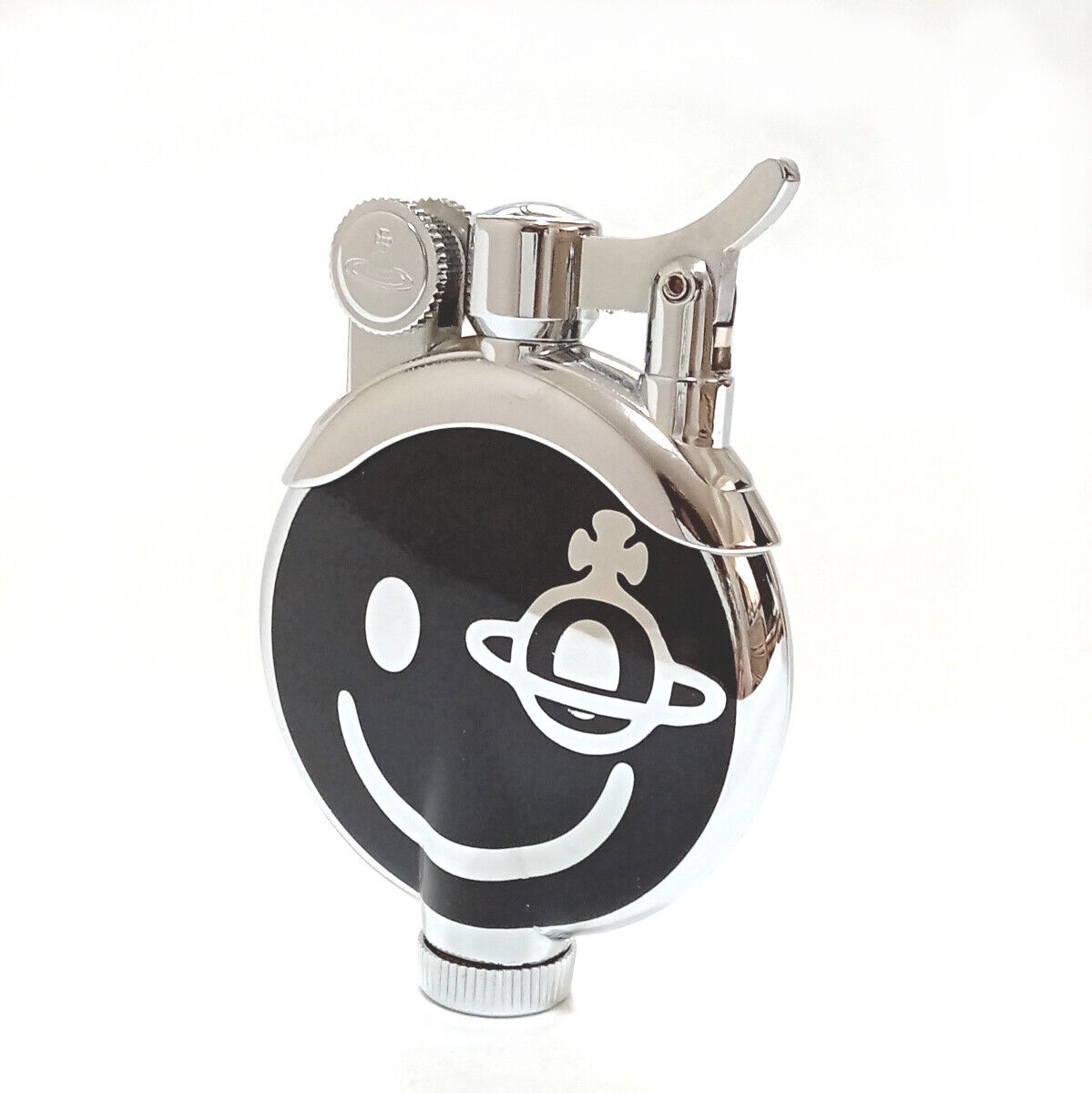 As is For Parts 新品　Vivienne Westwood  オイルライター シルバー×ブラック黒　スマイリータンク