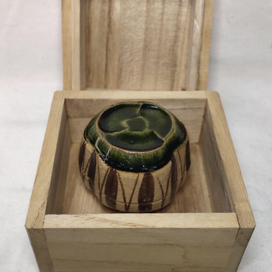 Hajiki Kogo Oribe ware paulownia box Inscription unused item
