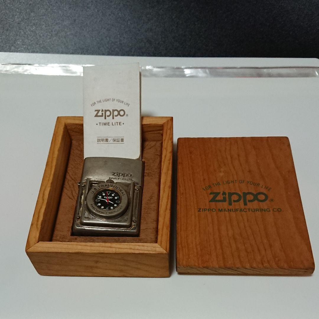 as is for parts Zippo Wooden box with clock / with instruction manual