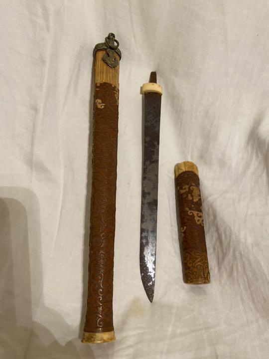 The sword fittings handle sheath As is Japanese Antiques