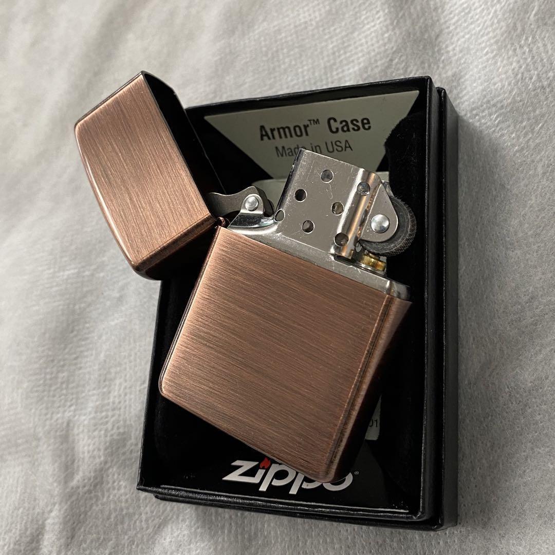 As is For Parts Zippo new article armor red copper finish copper plating