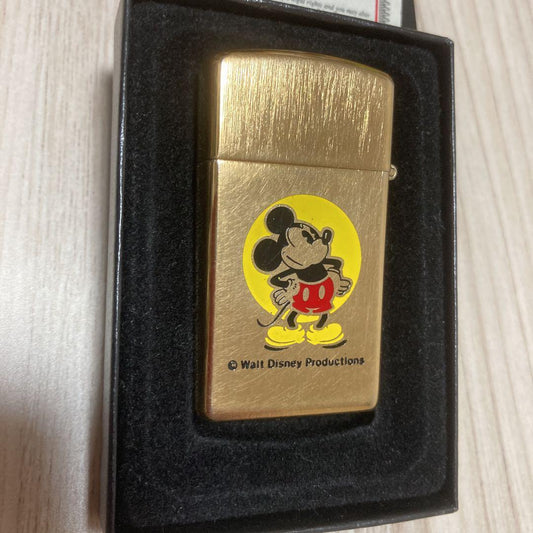 As is For Parts Zippo Mickey Mouse gold slim type