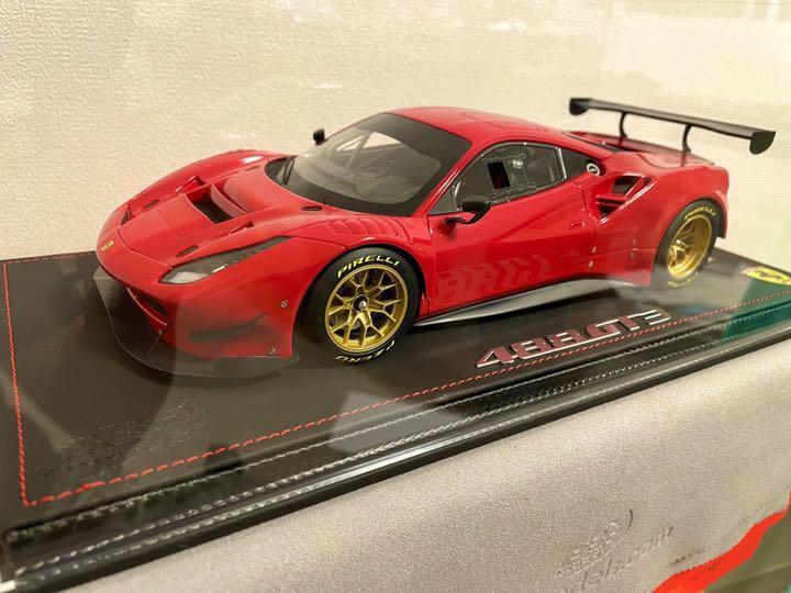 BBR Models 1/18 Ferrari 488 GT3 red mini car