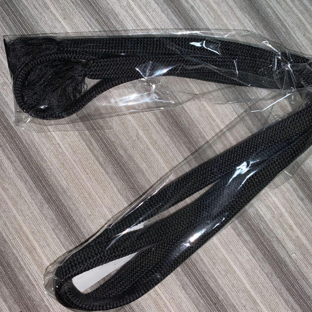 Unused pure silk mourning dress obijime black black