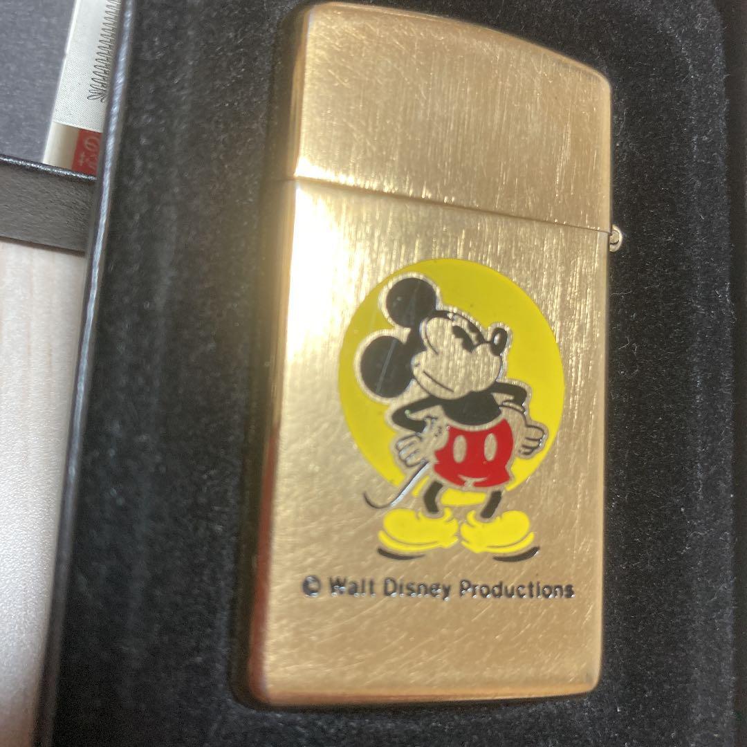 As is For Parts Zippo Mickey Mouse gold slim type