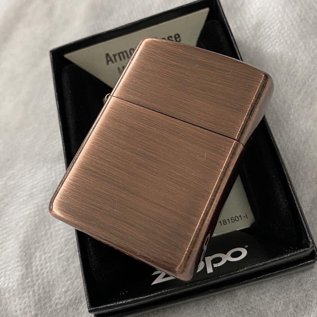 As is For Parts Zippo new article armor red copper finish copper plating