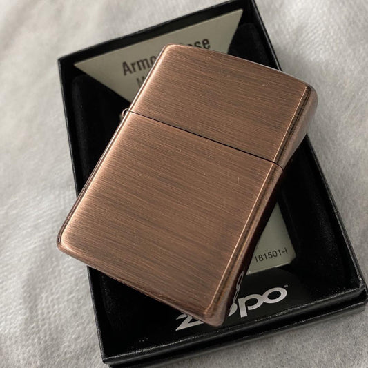 As is For Parts Zippo new article armor red copper finish copper plating