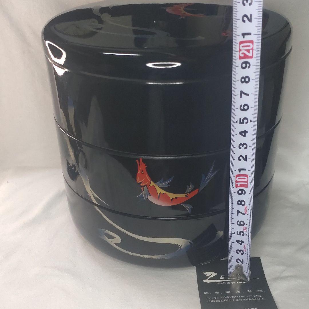 Maruju three-tiered heavy box Kansai Yamamoto ZEN KANSAI Laquer