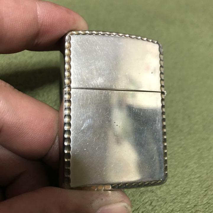 As is For Parts Armor Zippo Tribal Silver Color Engraving